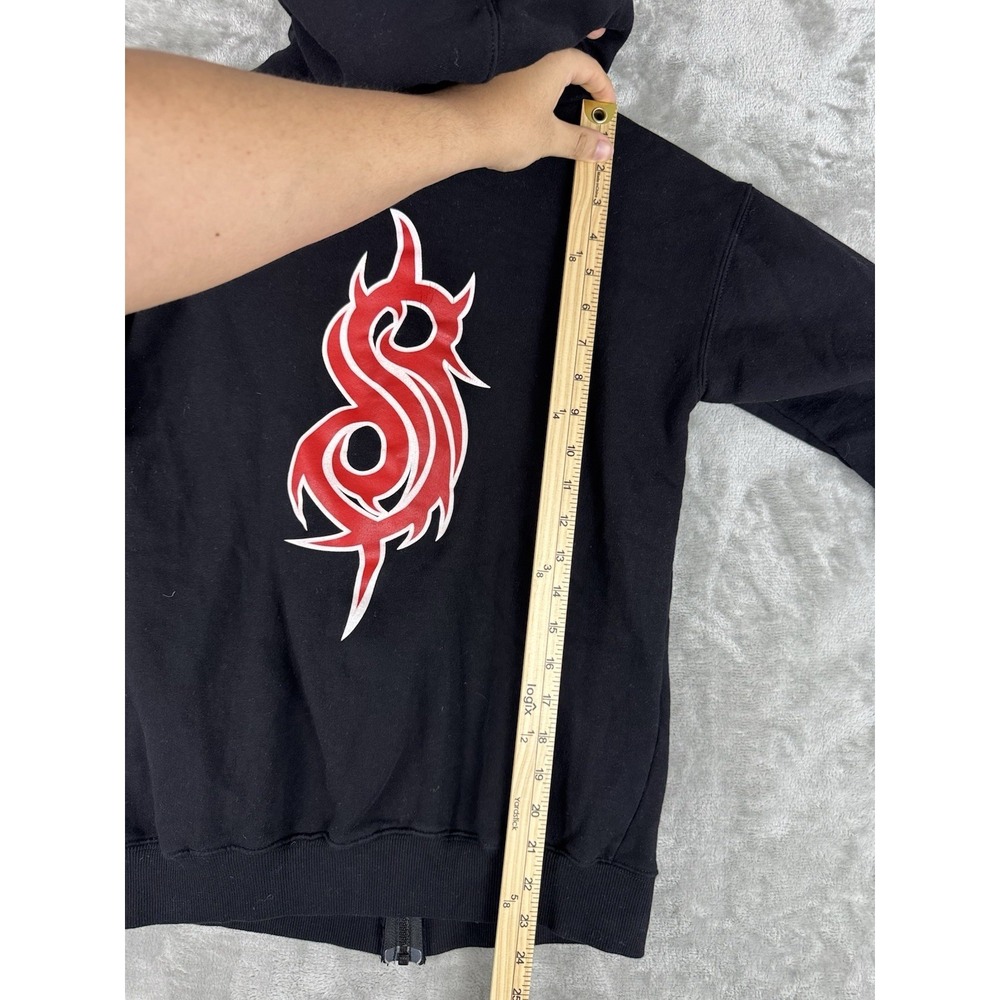 Vintage Slipknot Graphic Full Zip Hoodie Womens Small Grunge Emo Y2K Band Rock - Picture 10 of 11